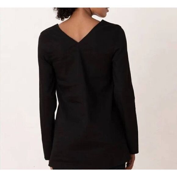 ADAY Women's Black Linen Top Size Small - Picture 4 of 9
